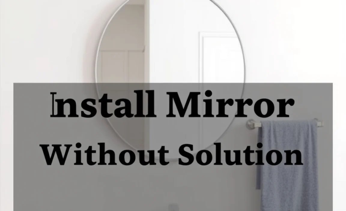 Install Mirror Without Plumber: Genius Solution