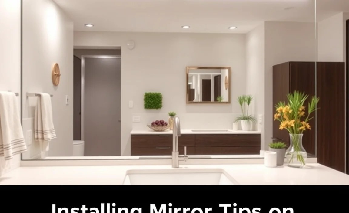 Installing Mirror Tips on Countertop Mirrors