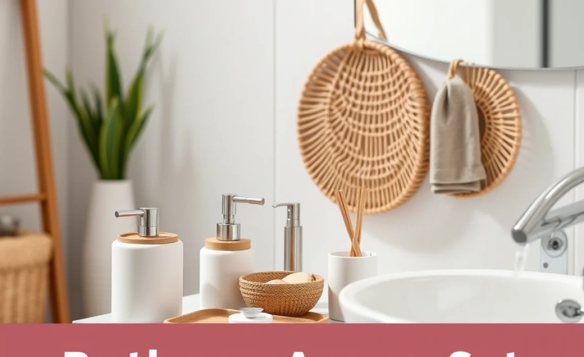 Key Components of a Space-Saving Boho Bathroom Accessory Set