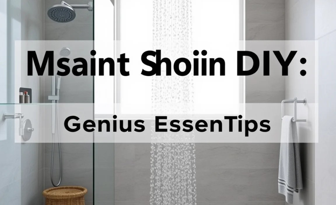 Maintain Shower DIY: Genius Essential Tips