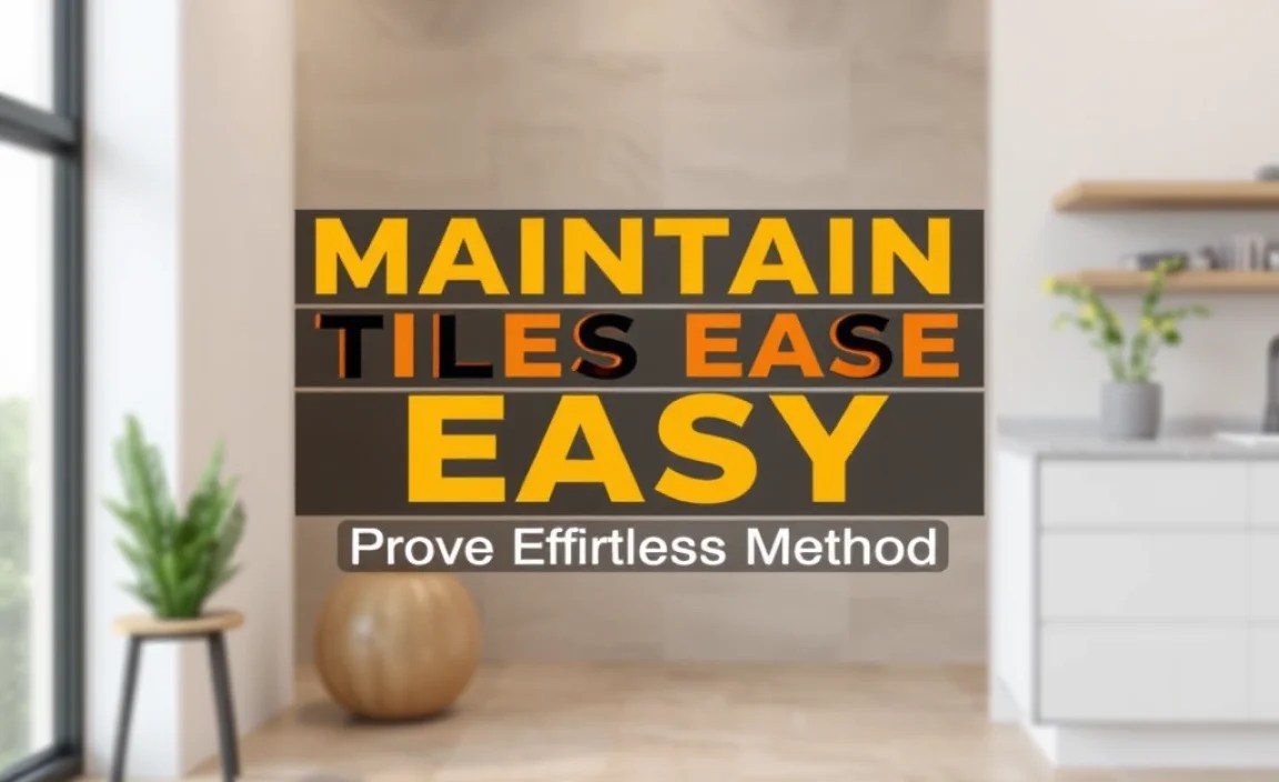 Maintain Tiles Easy: Proven Effortless Method