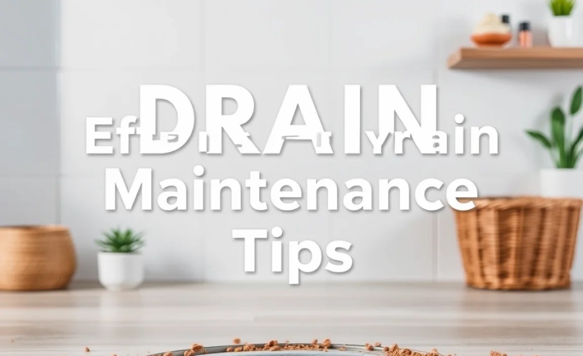 Maintaining and Cleaning Your Drains