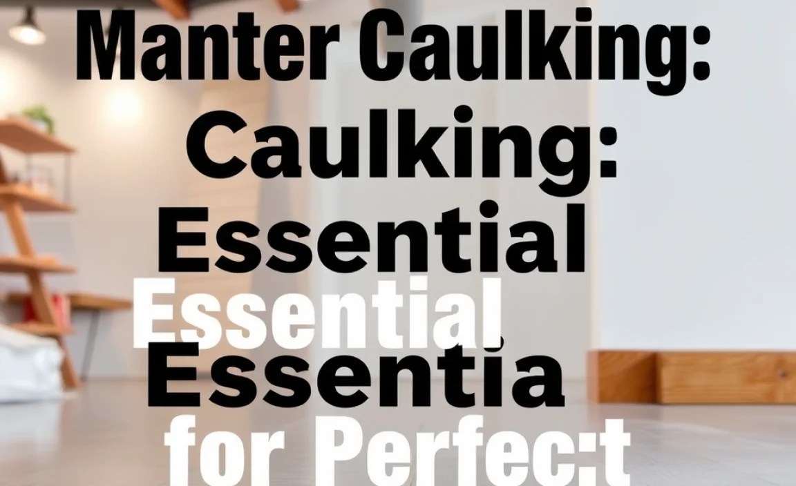Master Caulking: Essential for Perfect Construction