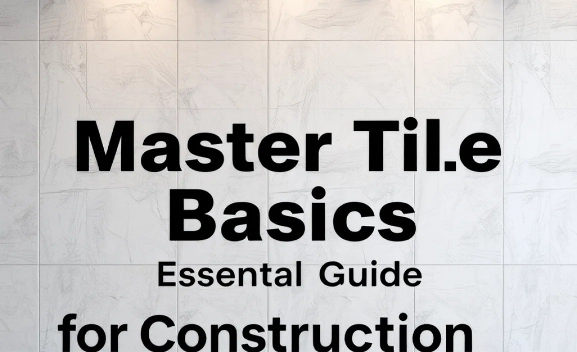 Master Tile Basics: Essential Guide for Construction