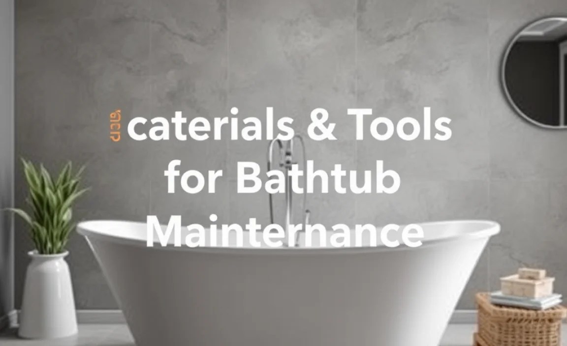 Materials & Tools for Bathtub Maintenance
