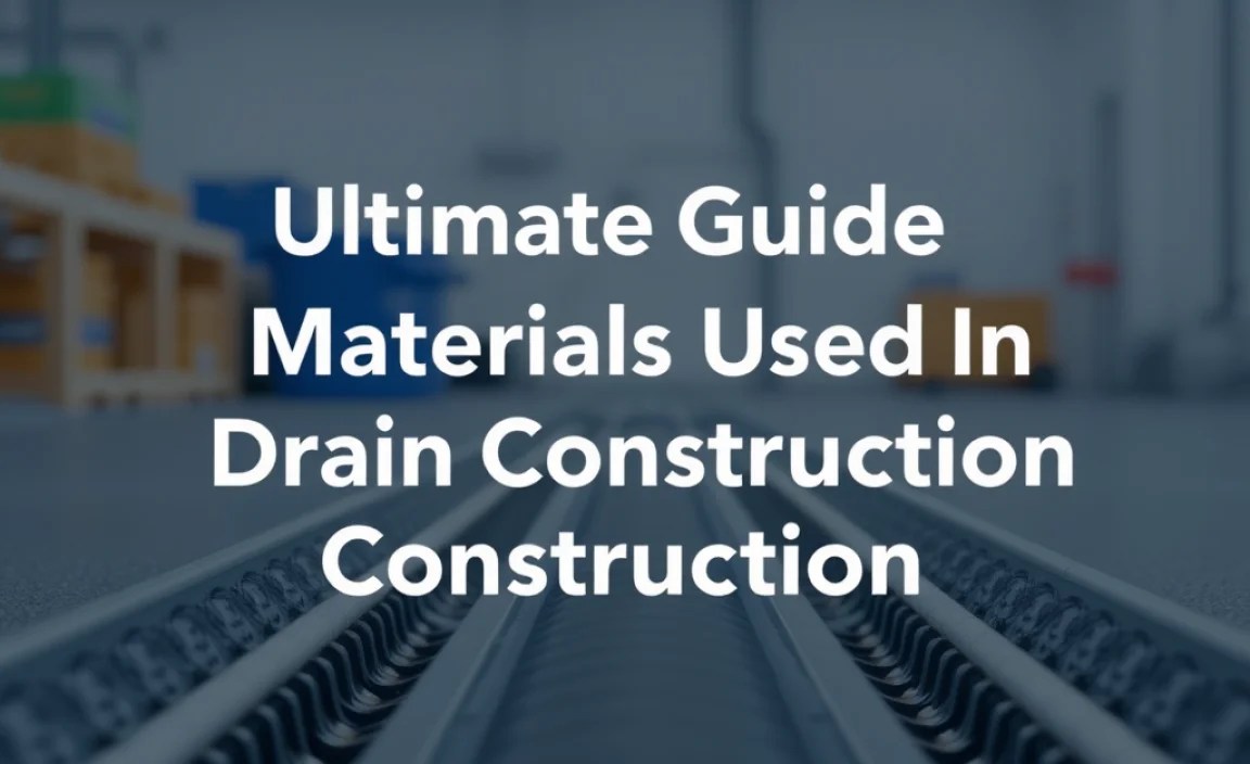 Materials Used In Drain Construction