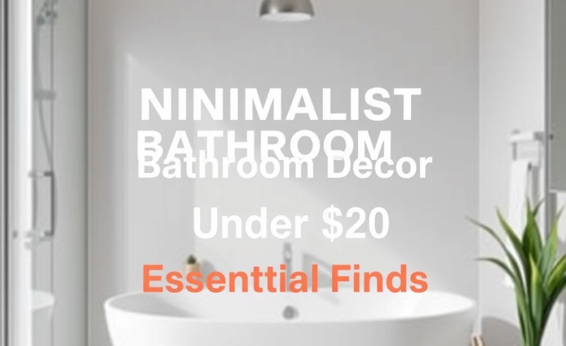 Minimalist Bathroom Decor Under $20: Essential Finds