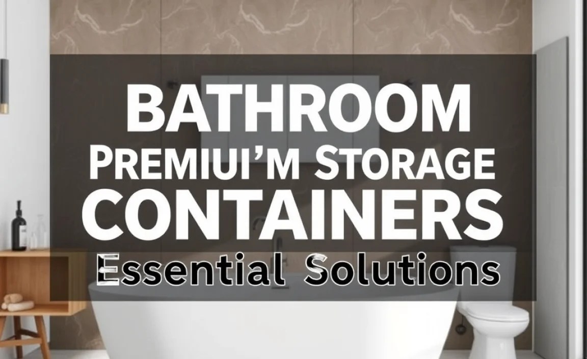Premium Bathroom Storage Containers: Essential Solutions