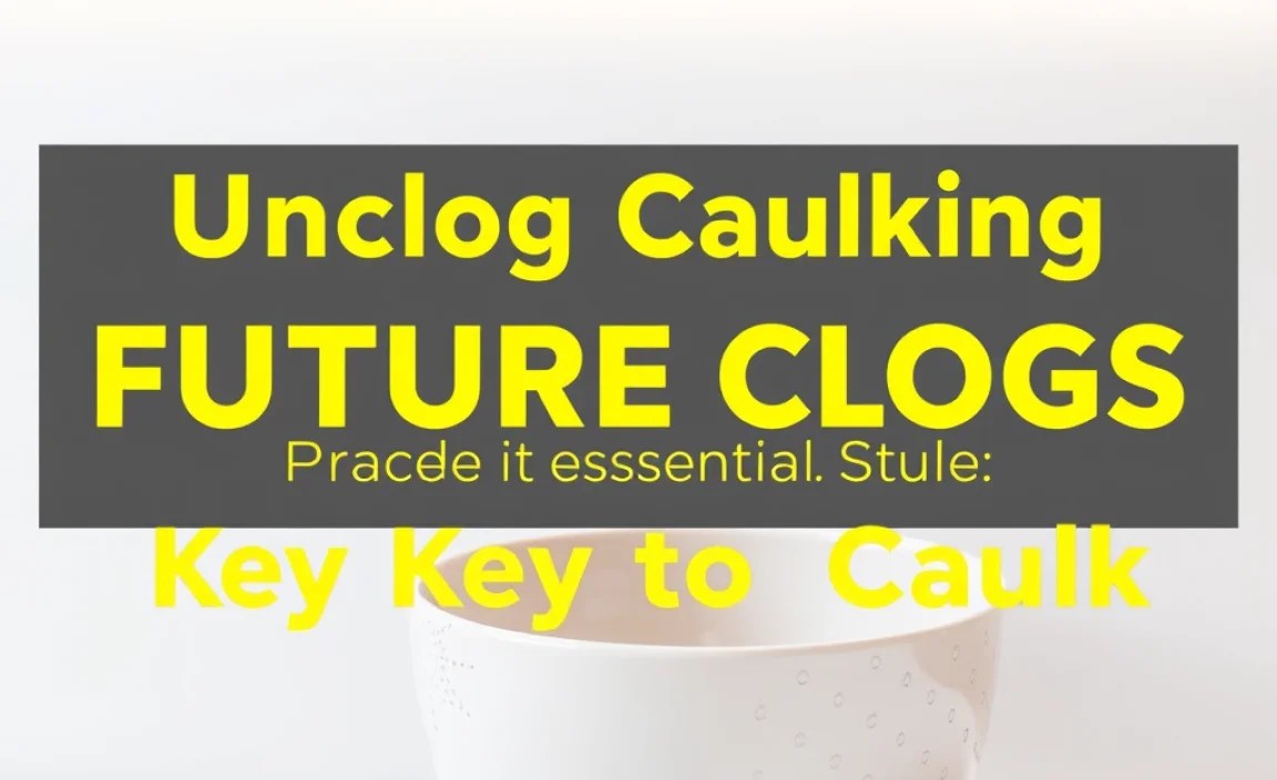 Preventing Future Clogs: The Key to Caulk Longevity