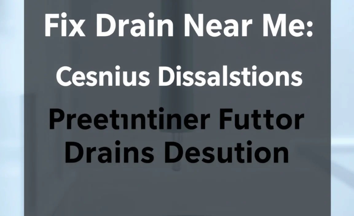 Preventing Future Drain Disasters