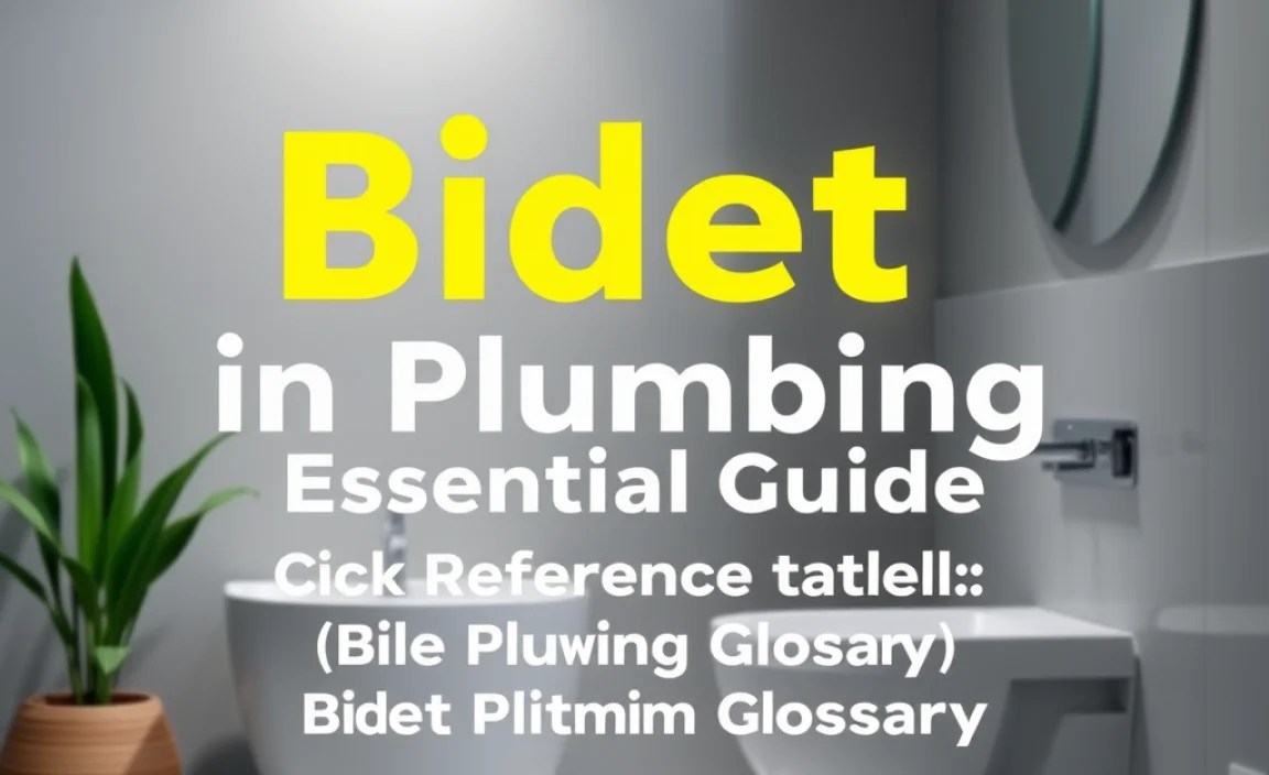 Quick Reference Table: Bidet Plumbing Glossary