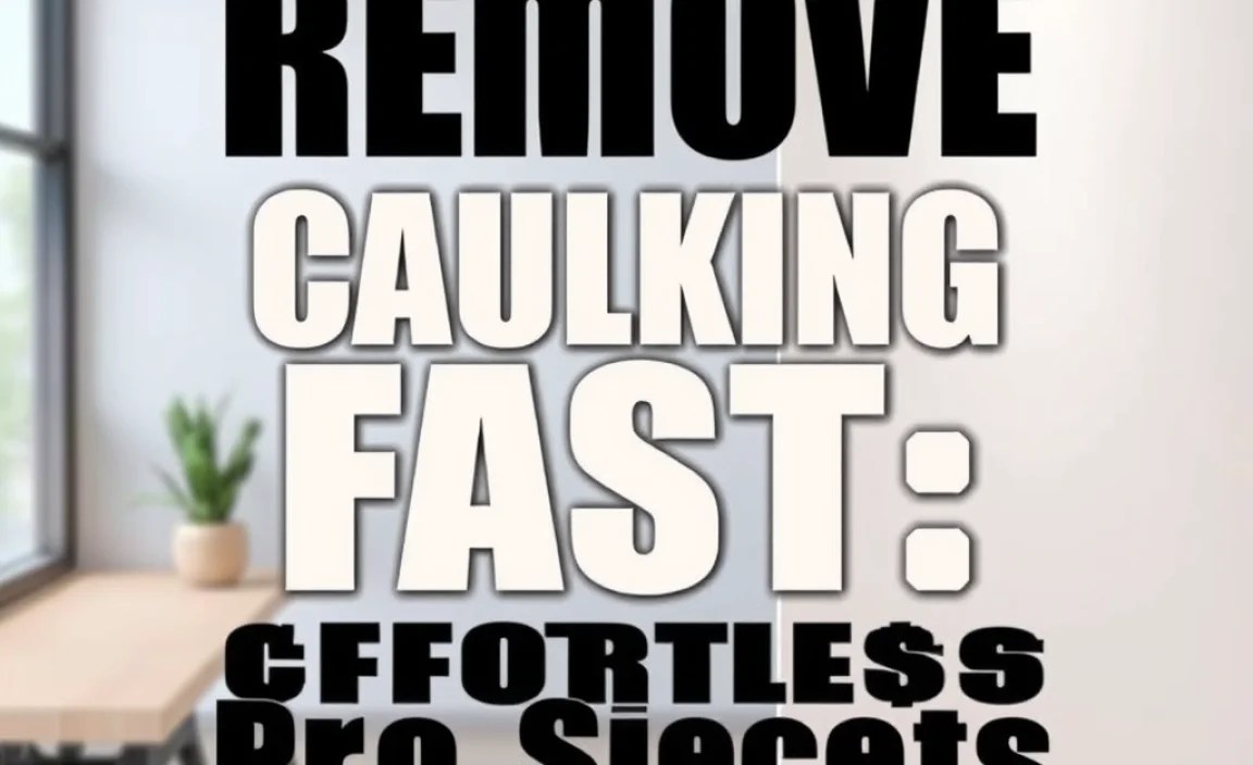 Remove Caulking Fast: Effortless Pro Secrets