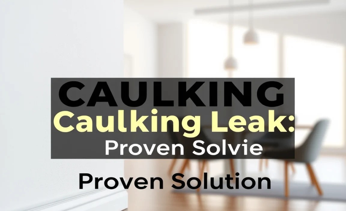 Remove Caulking Leak: Proven Solution