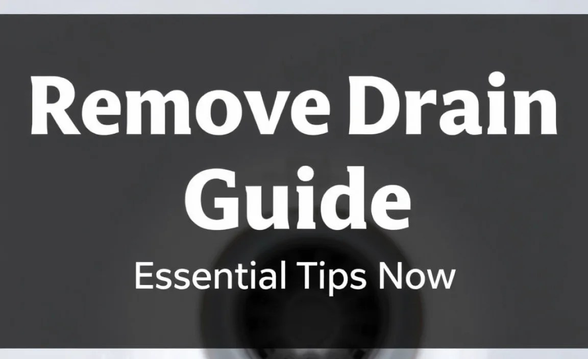 Remove Drain Guide: Essential Tips Now