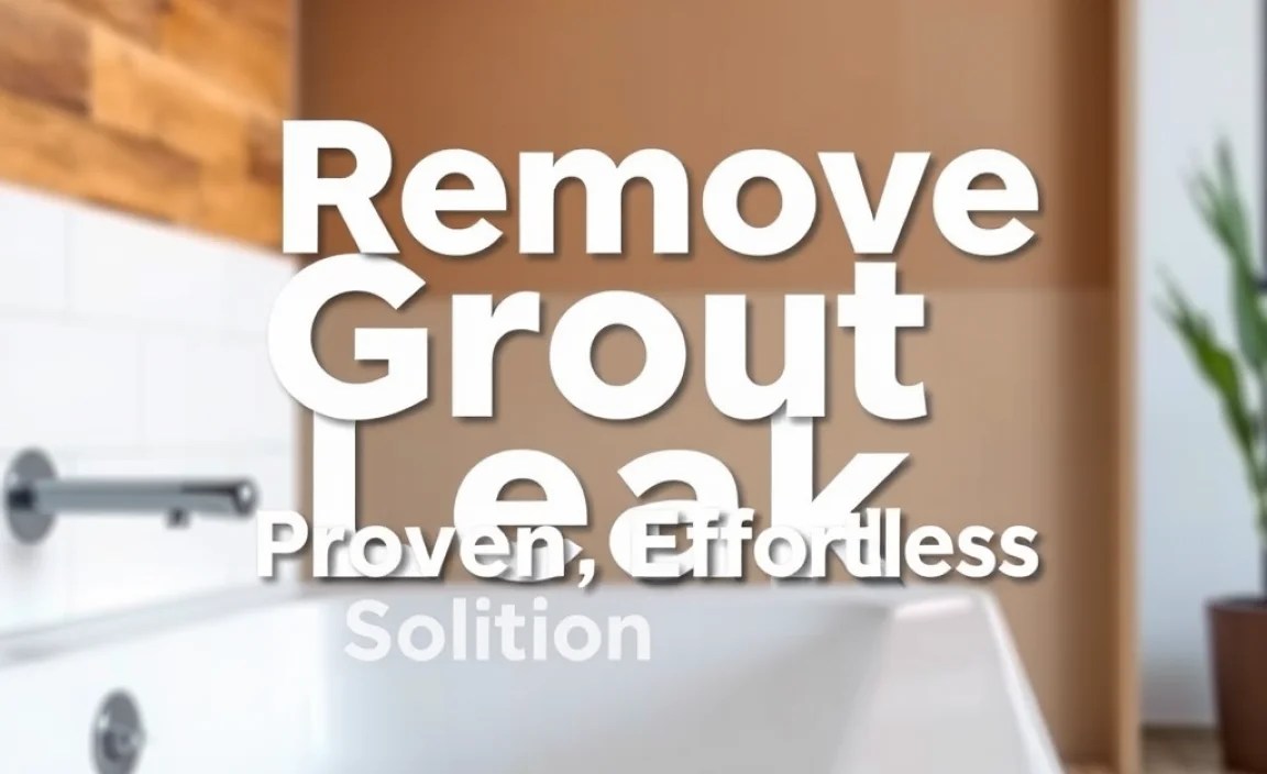 Remove Grout Leak: Proven, Effortless Solution