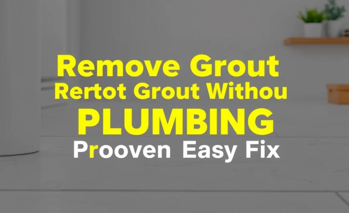 Remove Grout Without Plumber: Proven Easy Fix