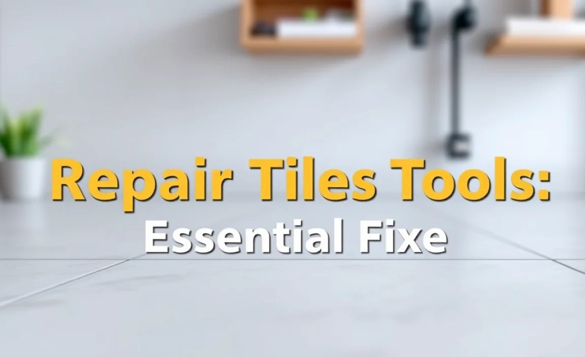 Repair Tiles Tools: Essential Fixes