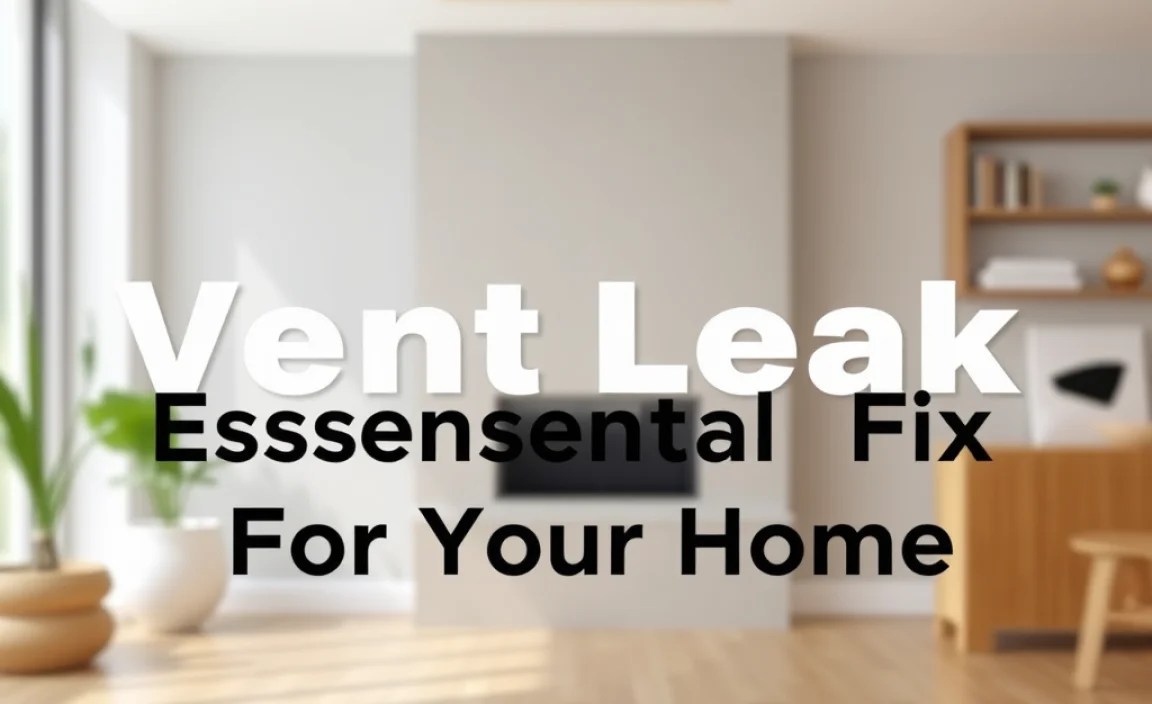 Replace Vent Leak: Essential Fix For Your Home