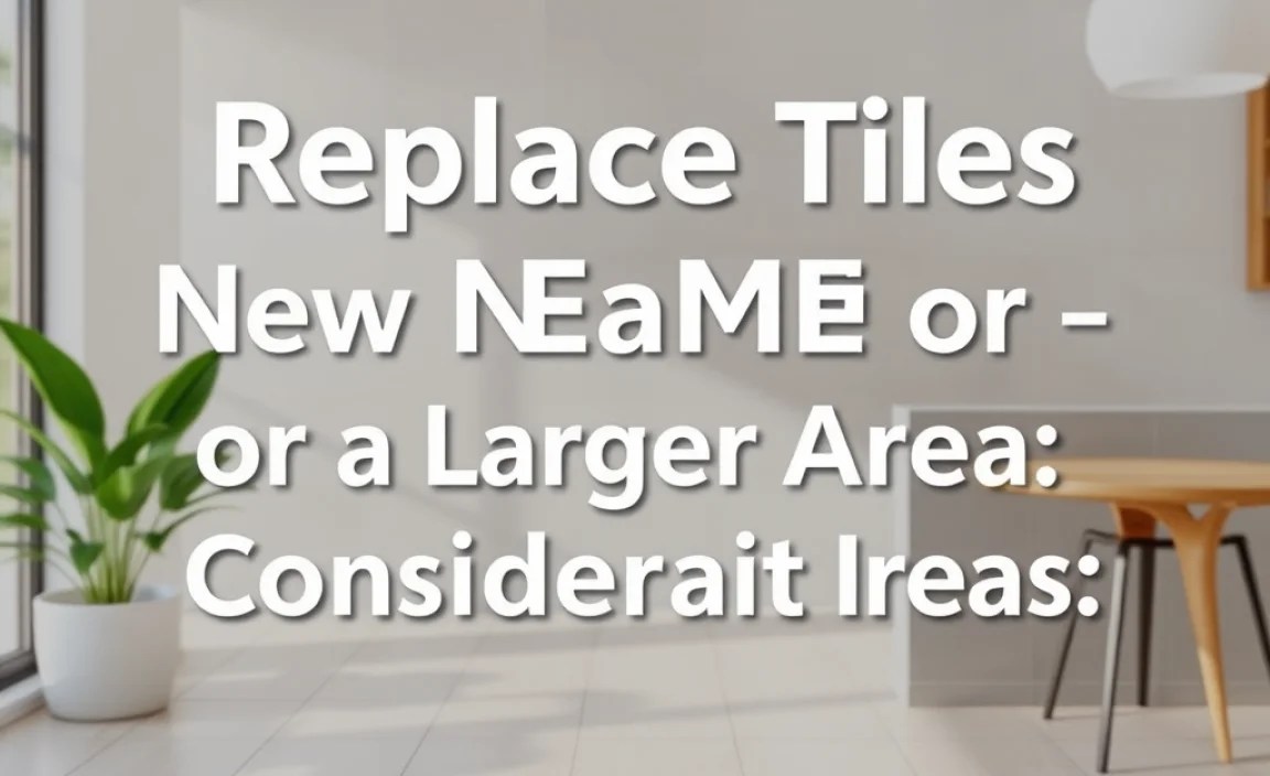 Replacing Multiple Tiles or a Larger Area: Considerations and Tips