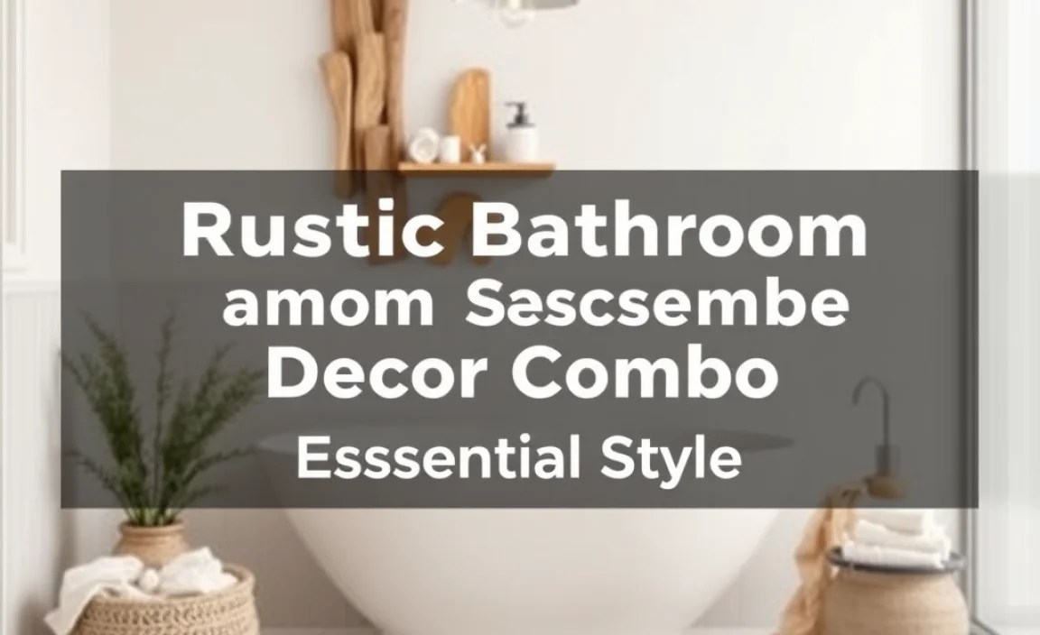 Rustic Bathroom Accessories Decor Combo: Essential Style