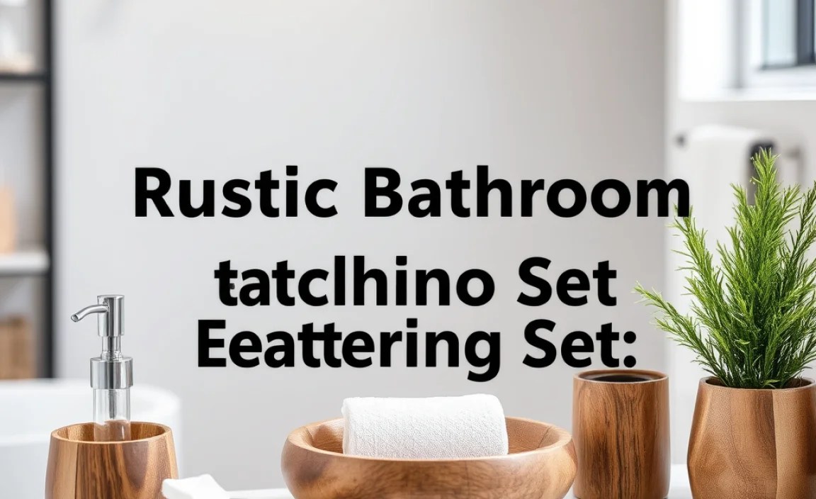 Rustic Bathroom Accessories Matching Set: Essential Style