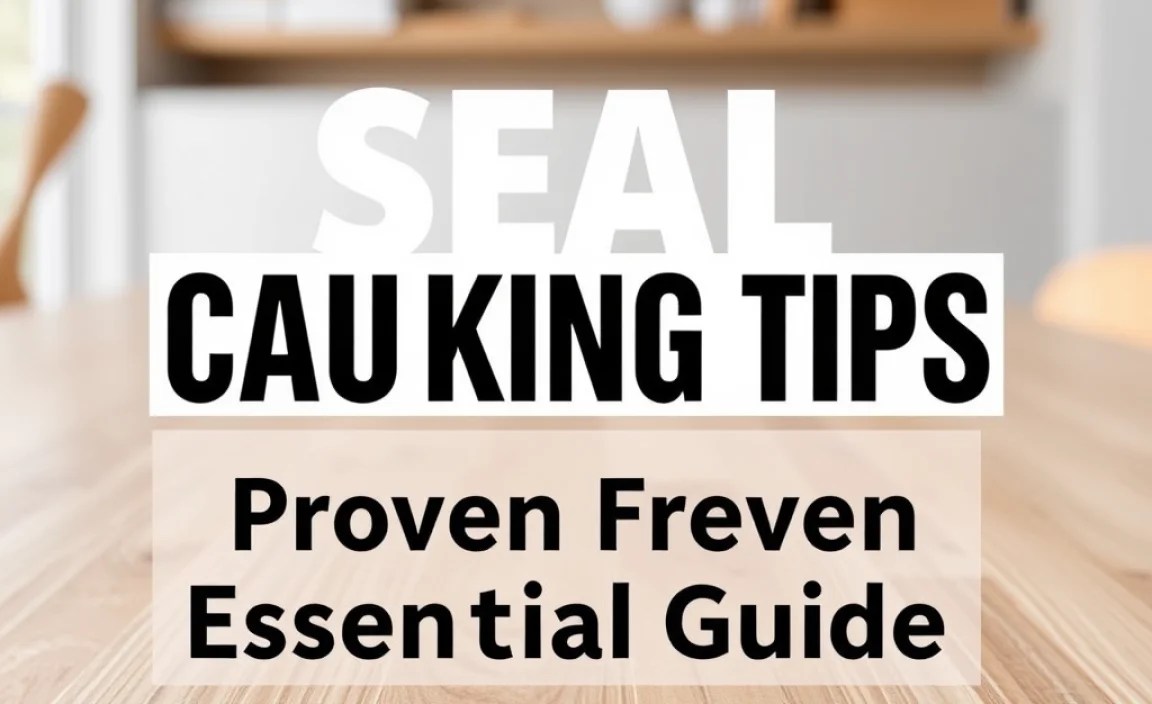 Seal Caulking Tips: Proven Essential Guide