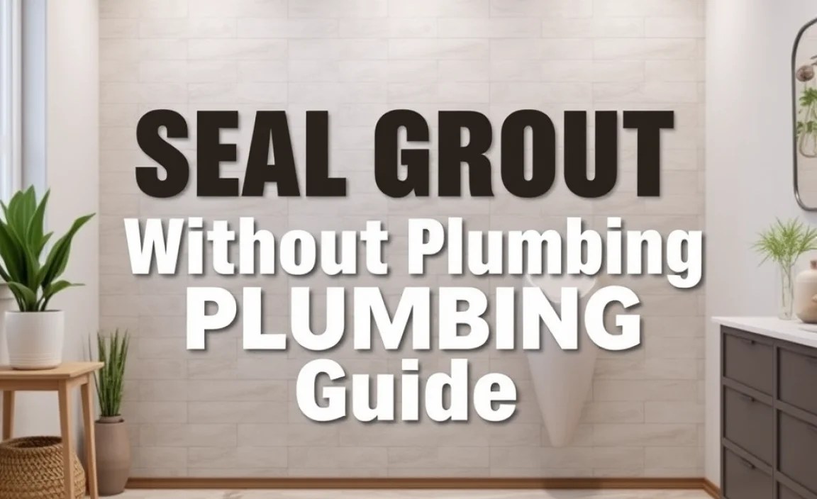 Seal Grout Without Plumber: Essential Guide
