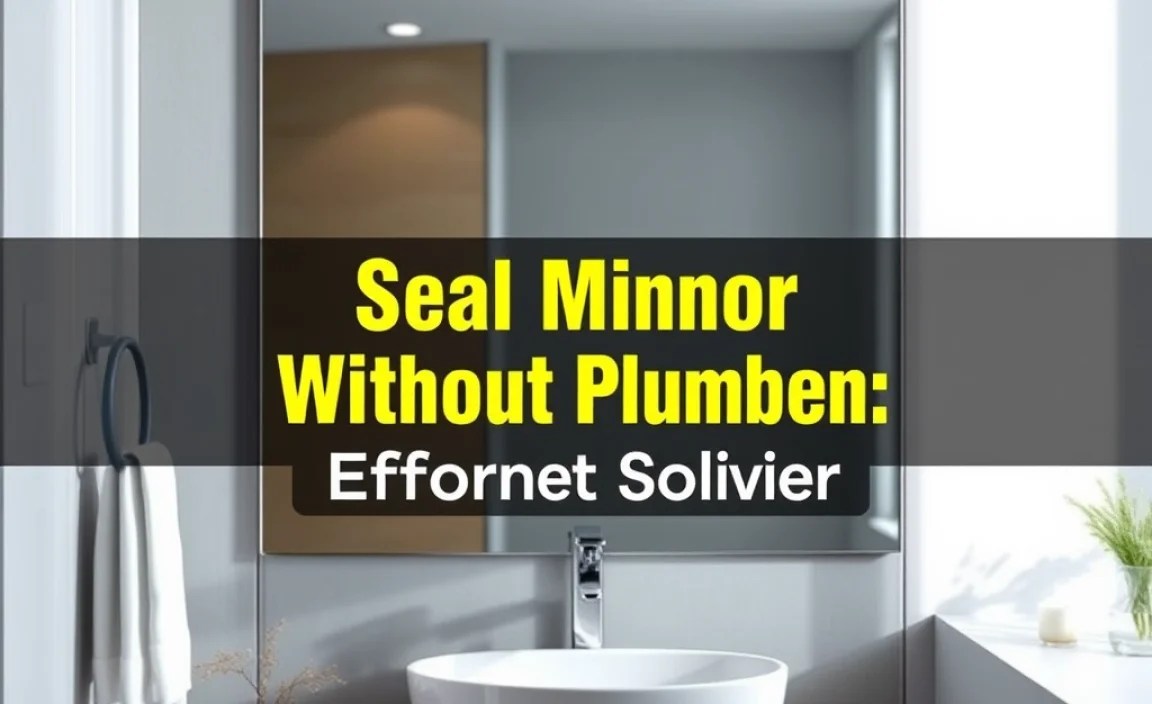 Seal Mirror Without Plumber: Effortless Solution
