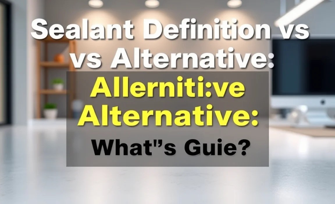 Sealant Definition vs Alternative: What’s the Difference?