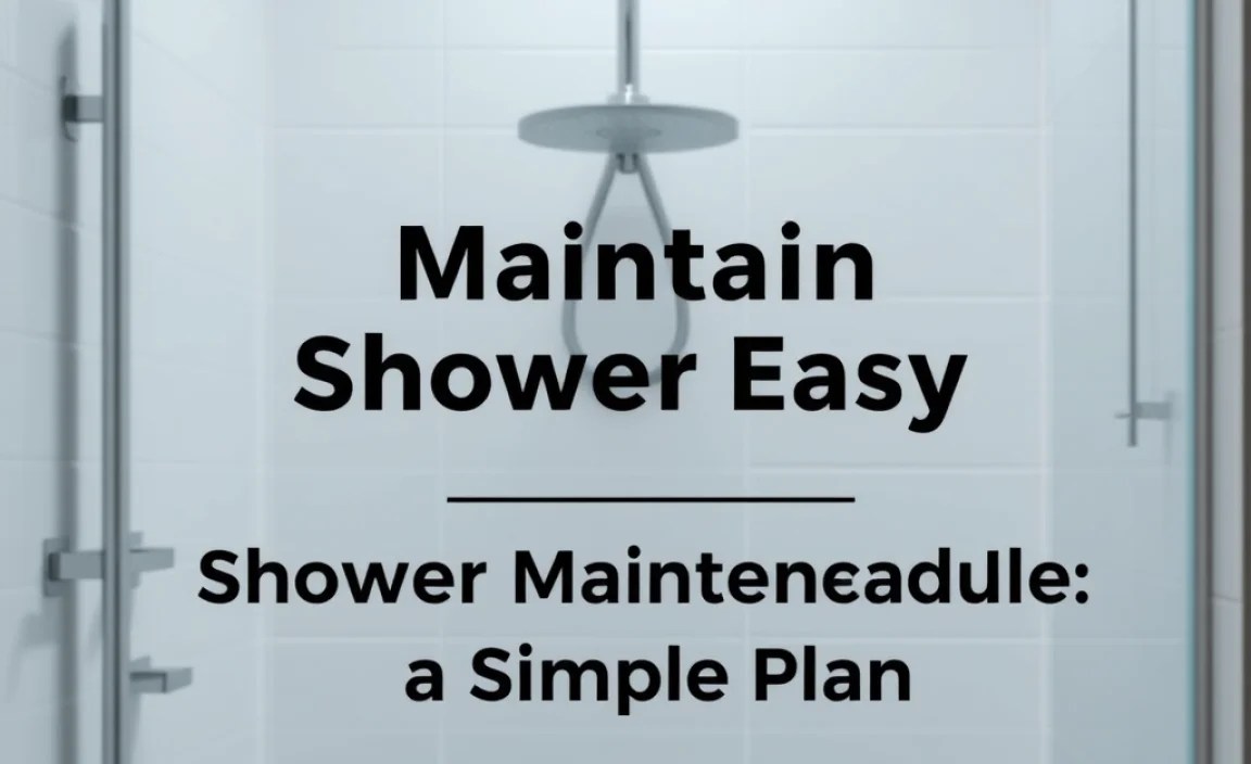 Shower Maintenance Schedule: A Simple Plan