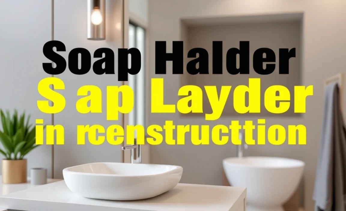 Soap Holder Layout In Construction: Essential Design