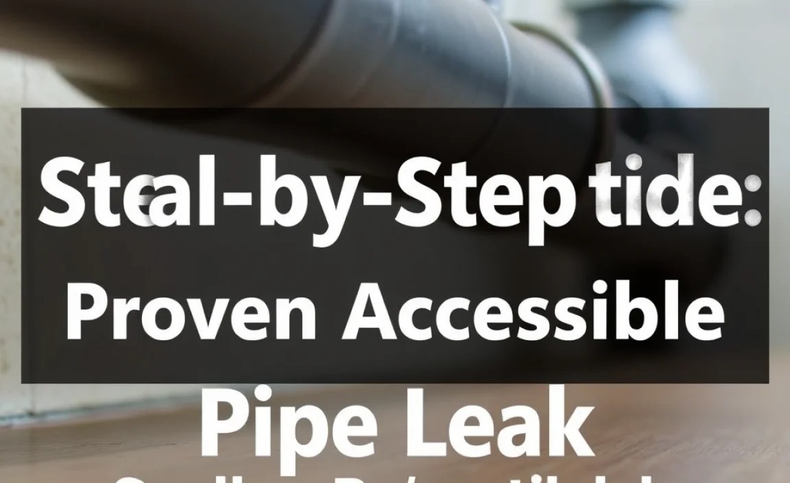 Step-by-Step Guide: Sealing Common Accessible Pipe Leaks