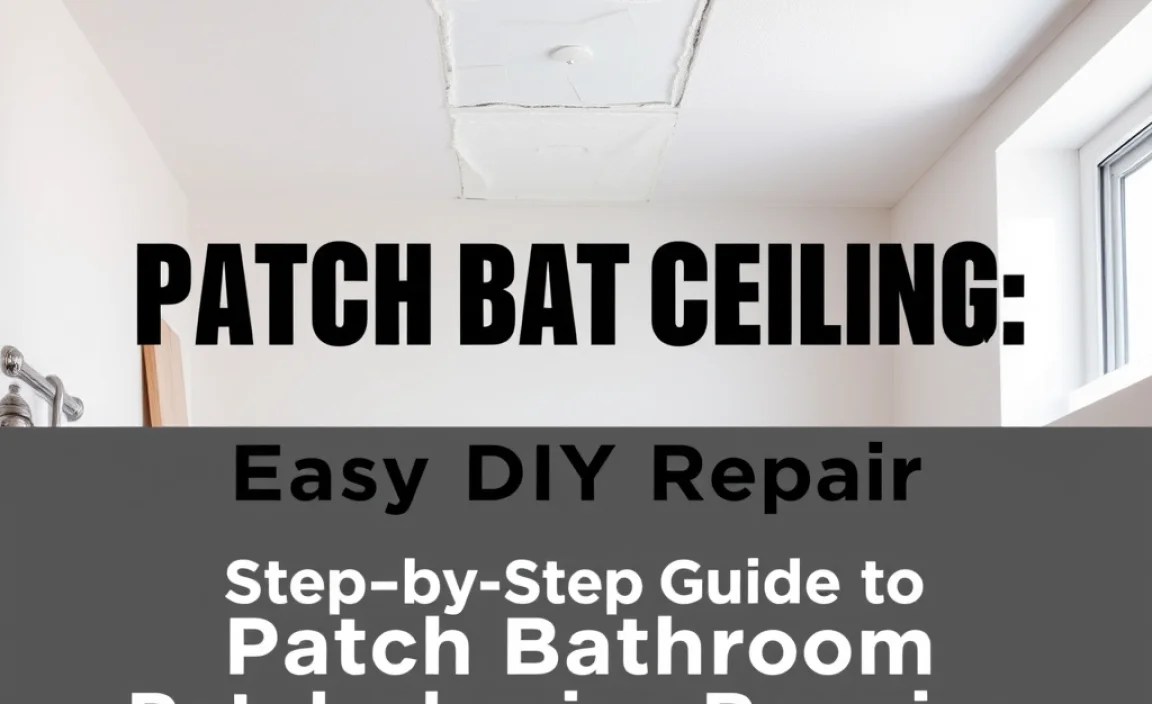Step-by-Step Guide to Patch Bathroom Ceiling Repairs