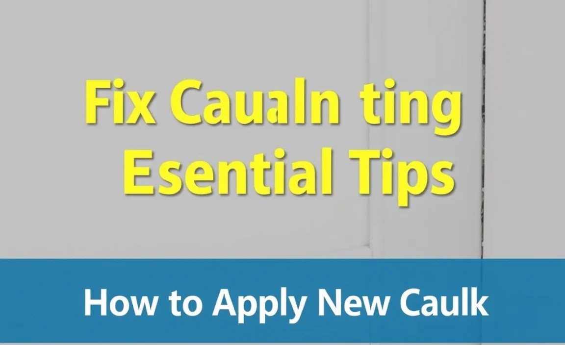 Step-by-Step: How to Apply New Caulk