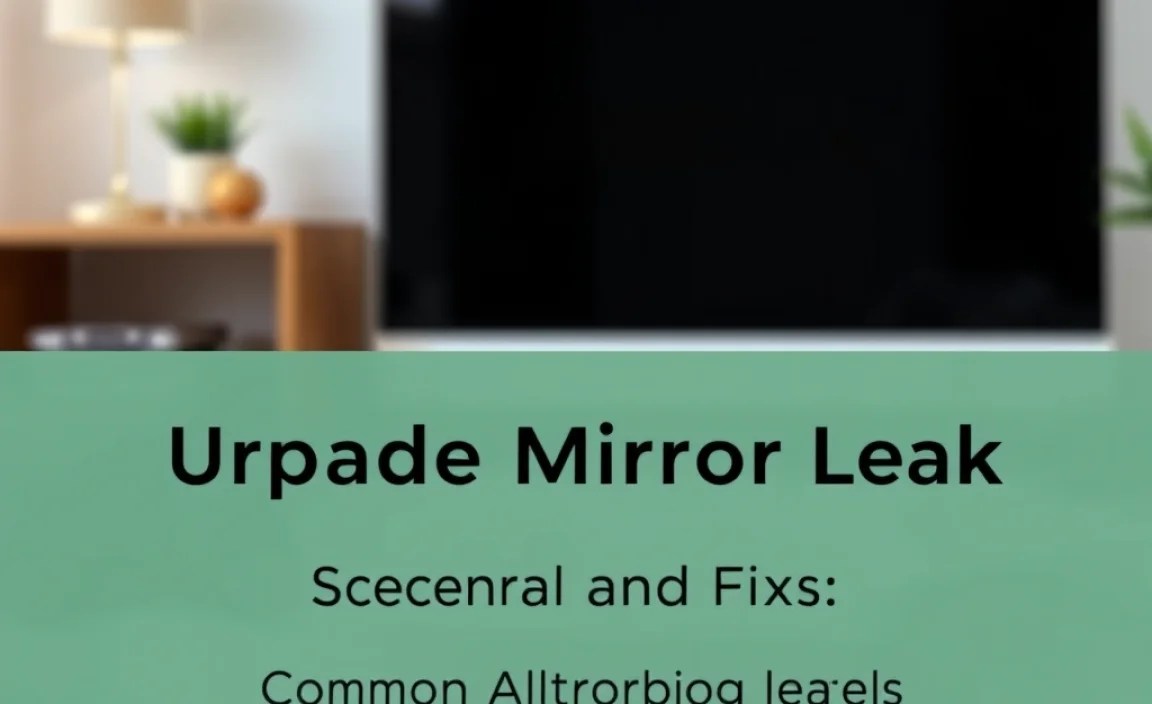 Table: Common Mirror Leak Scenarios and Fixes