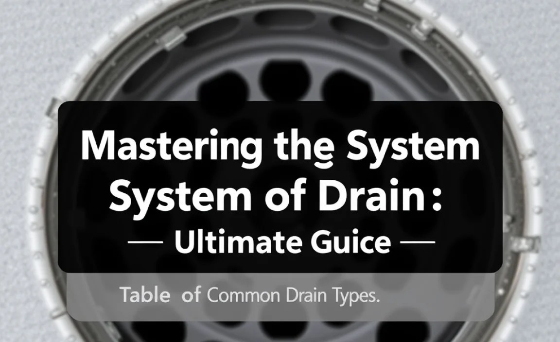 Table of Common Drain Types