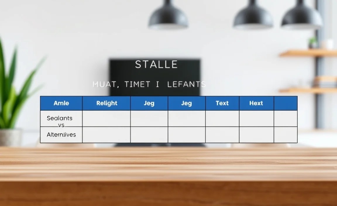 Table: Sealants vs Alternatives