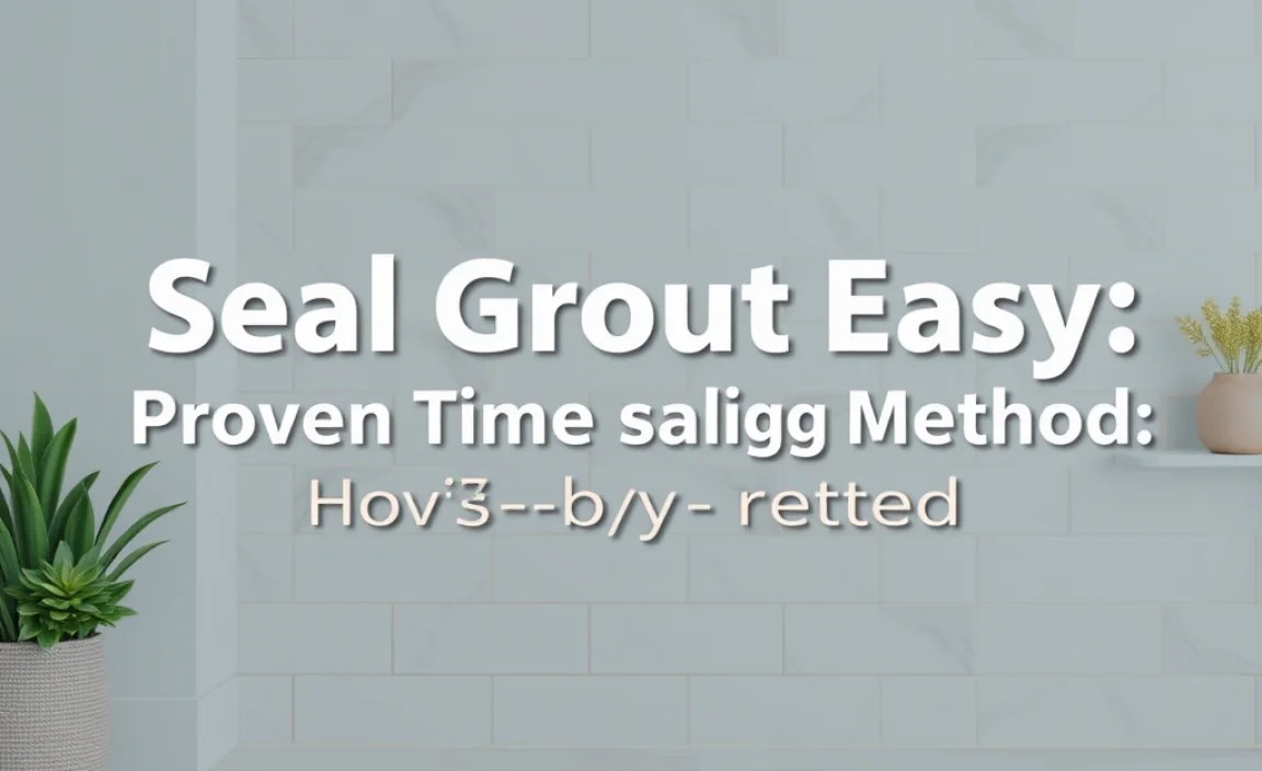The Easy, Time-Saving Grout Sealing Method: Step-by-Step