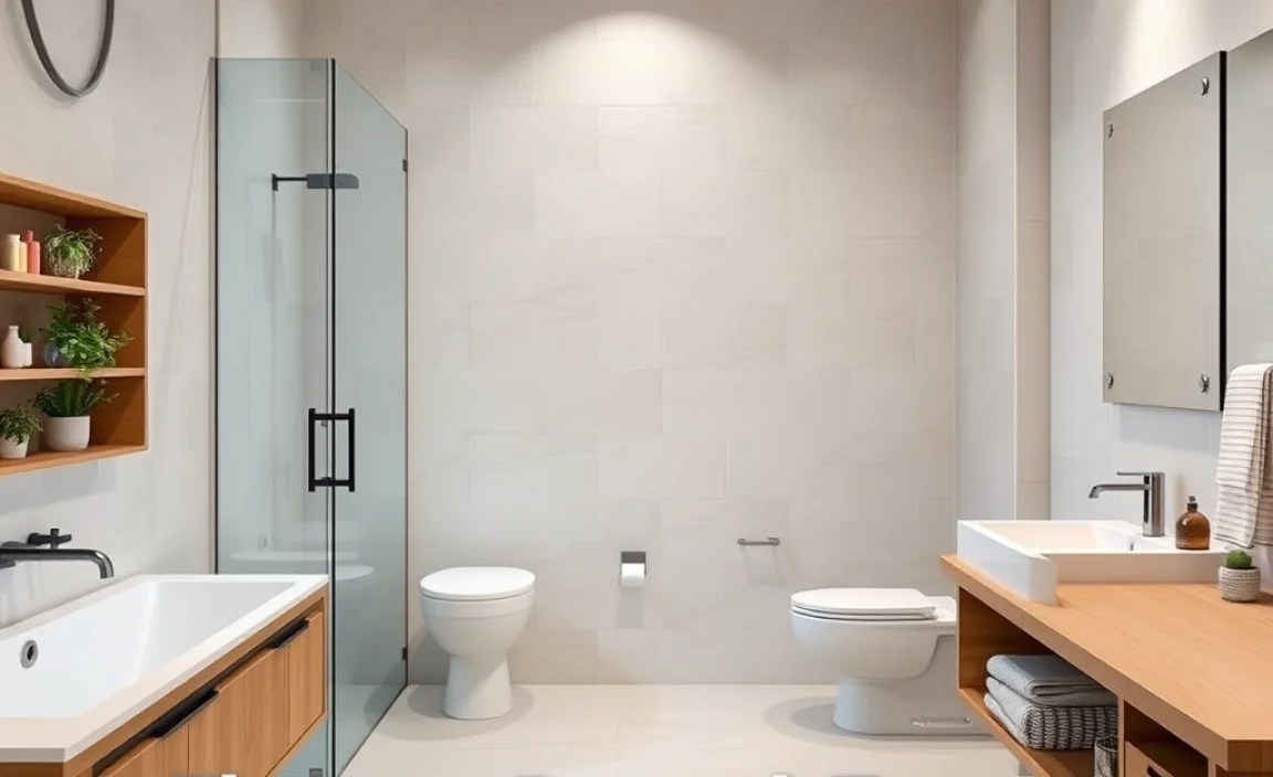 Three-Quarter Bathrooms in Construction