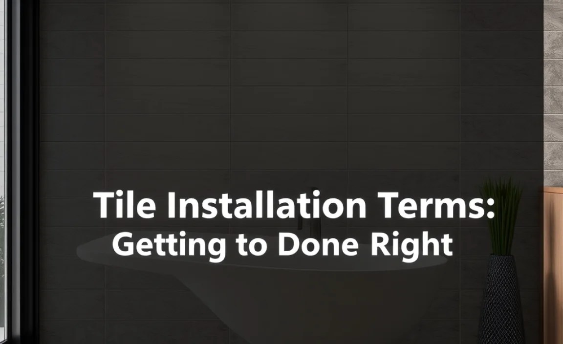 Tile Installation Terms: Getting It Done Right