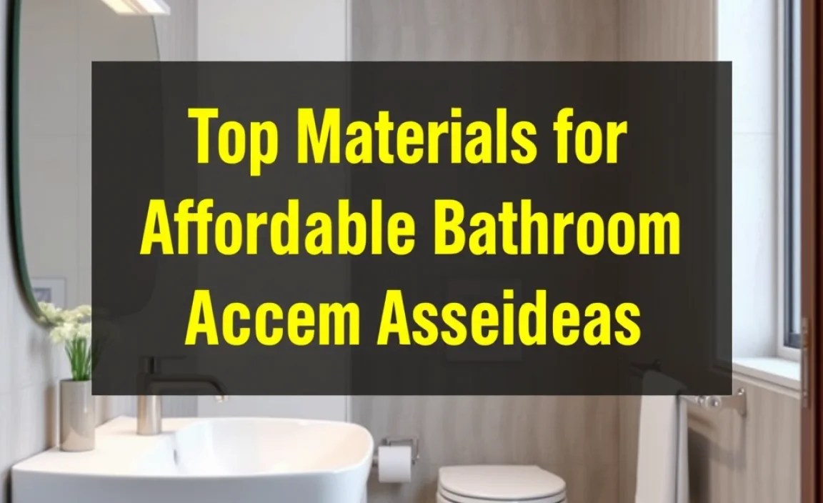 Top Materials for Affordable Bathroom Accessories