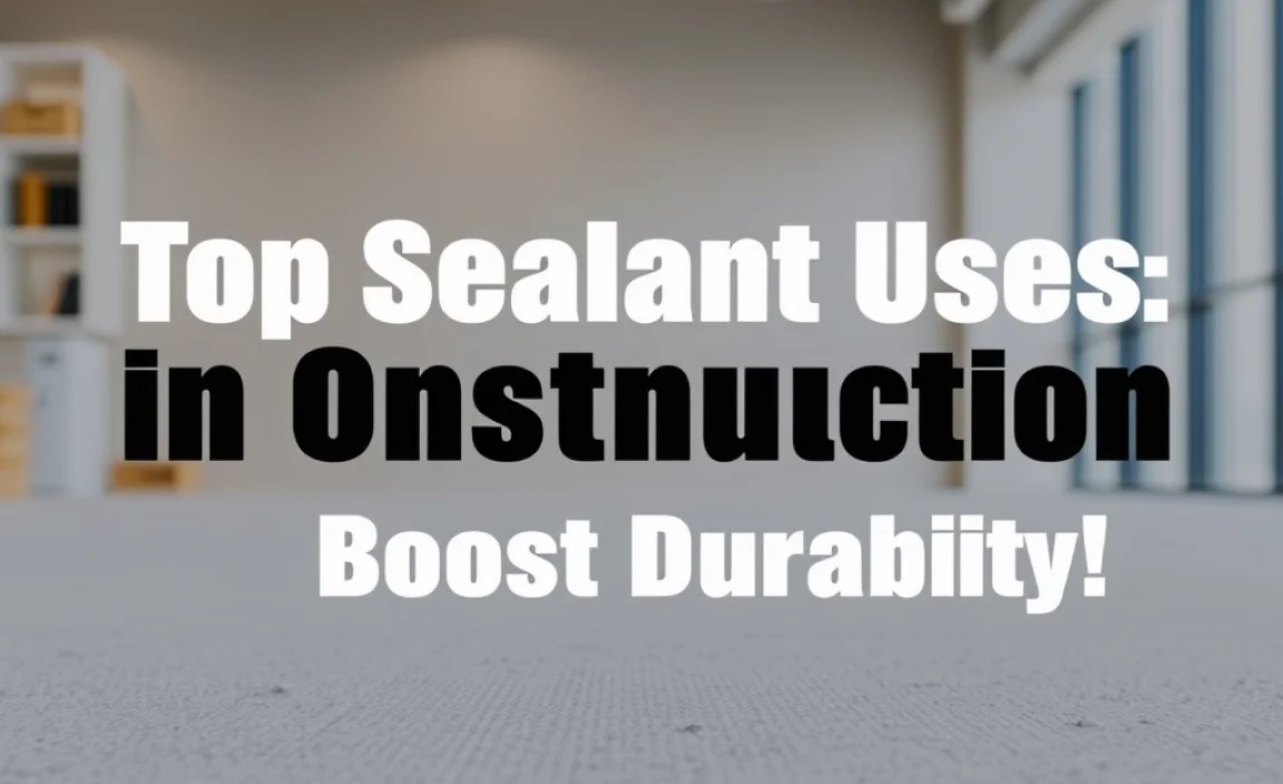 Top Sealant Uses in Construction: Boost Durability!