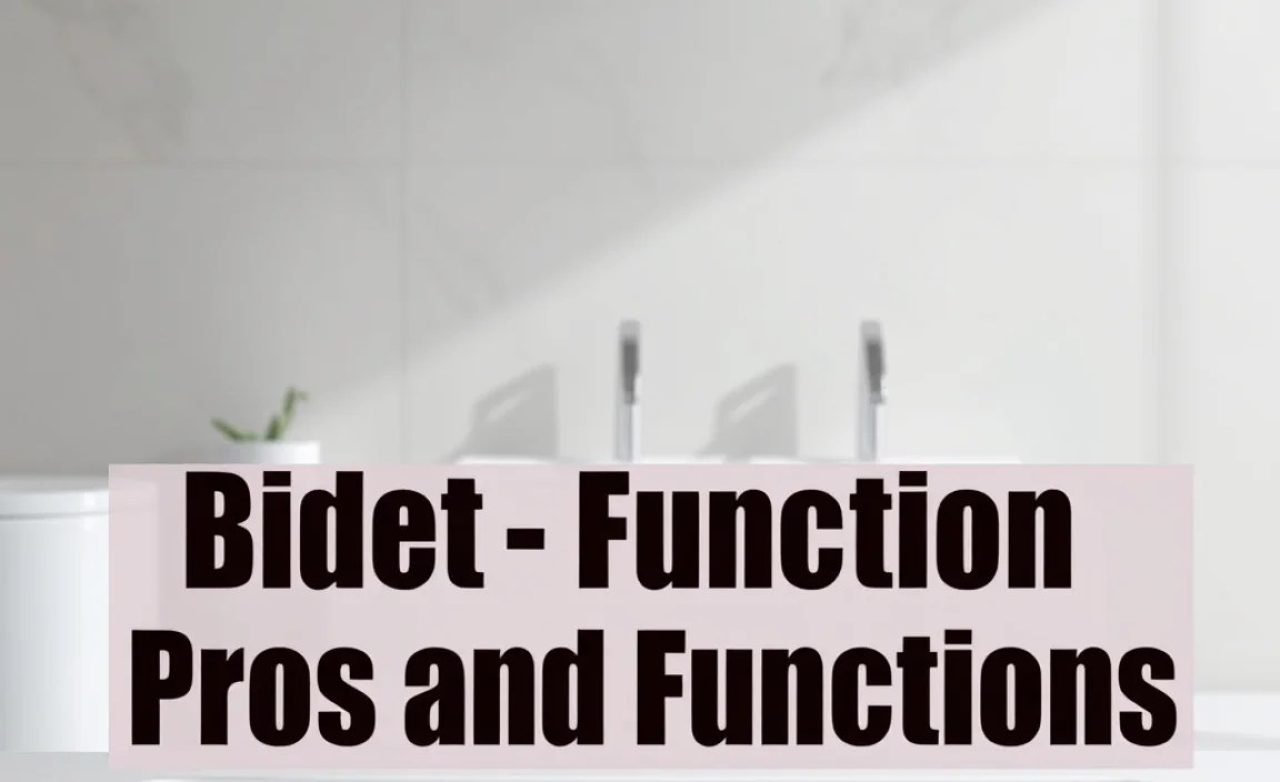 Types of Bidets and Their Functions