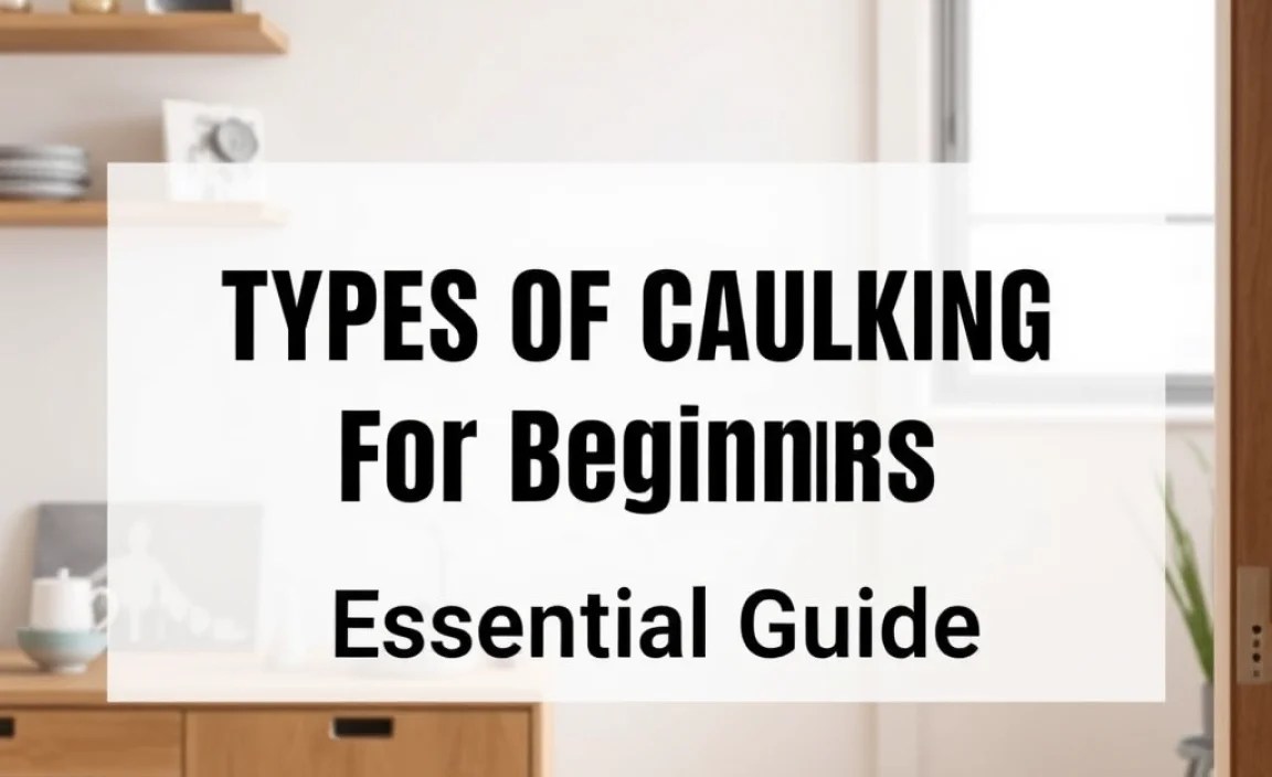 Types of Caulking For Beginners: Essential Guide