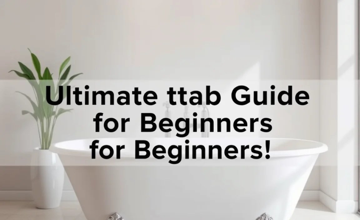 Ultimate Bathtub Guide for Beginners: Easy Steps!