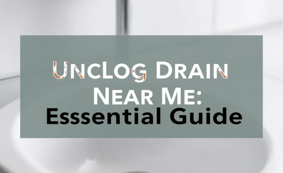 Unclog Drain Near Me: Essential Guide