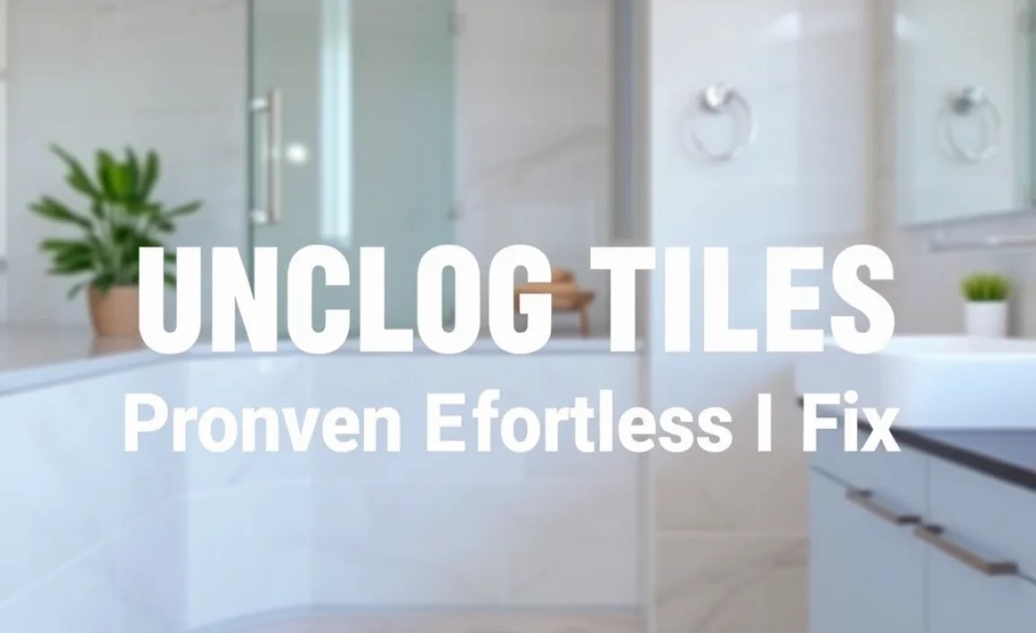 Unclog Tiles Cheap: Proven Effortless Fix