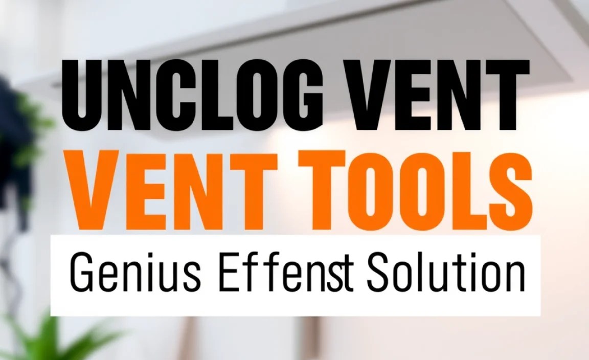 Unclog Vent Tools: Genius Effortless Solution