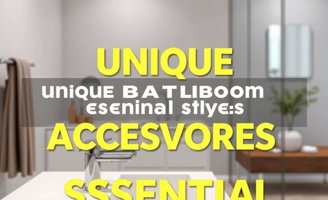 Unique Bathroom Accessories Latest: Essential Styles