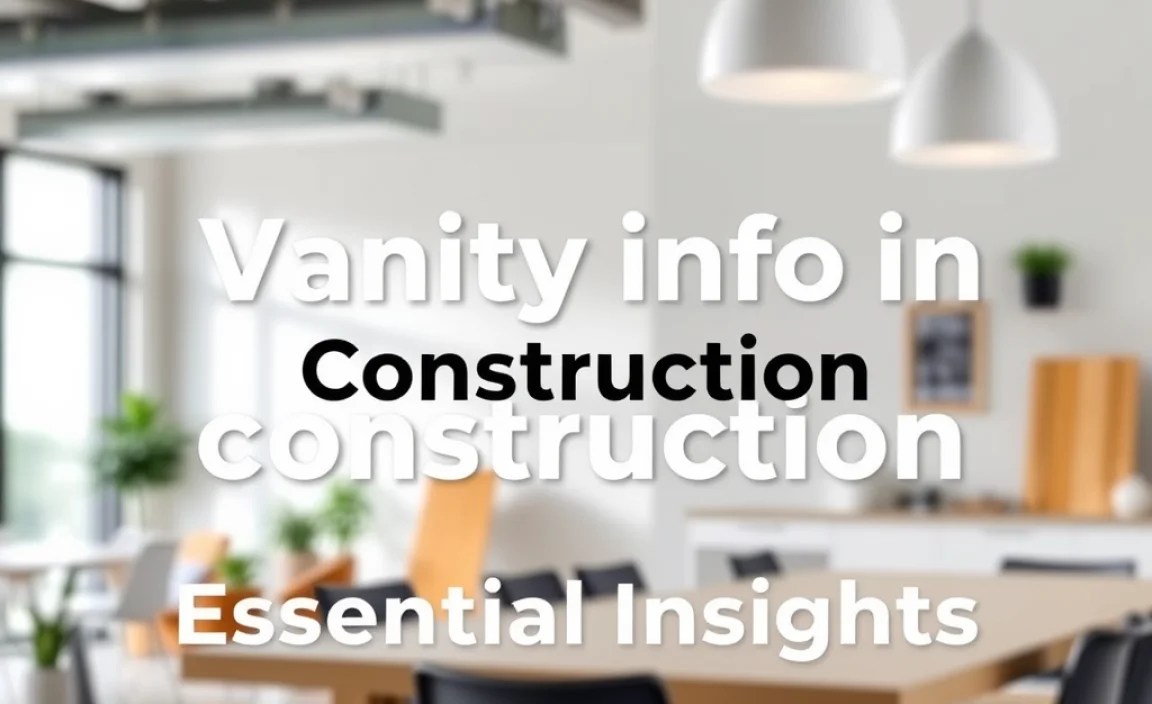 Vanity Info in Construction: Essential Insights